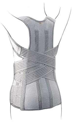 Tenortho - Corsetto Agilomb Dorso-Lombare Con Spallacci In Fibra Di Carbonio, Colore: Grigio, Taglia: M Ø Bacino 90-100 cm