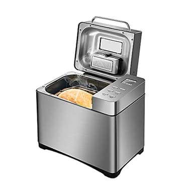 Estabeter Macchina per il pane (macchina per il pane, 650 Watt, 19 programmi di cottura, 1000 g, macchina per il pane automatica con vassoio per il pane+misurazione+misurino+misurino+gancio+erogatore)