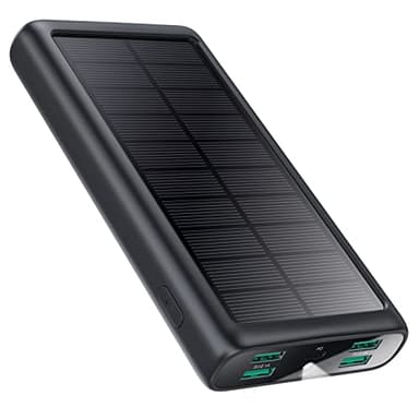 Power Bank 26800mAh,Compatto Caricatore Portatile Solare 15W PD 3A USB C Ingressi&Uscite Powerbank Solare con Torcia LED Incorporata Batteria Esterna per iPhone Samsung Huawei Xiaomi Nintendo Switch