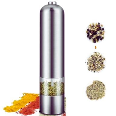 Macina Pepe Elettrico Alluminio Resistente Alta Qualità Per Sale Spezie Performante Senza Sprechi Igienico Pratico Comodo Affidabile Ottimo Utensile Casalingo.