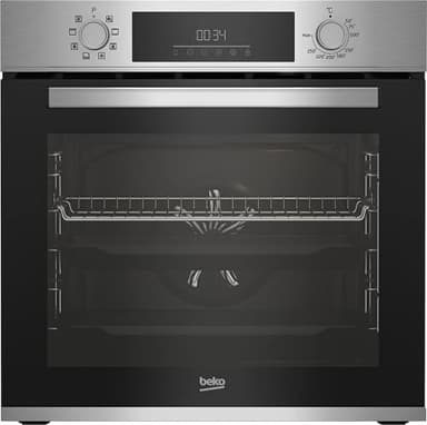 Beko BBIM12300X b300 - Forno da incasso, 60 cm, volume 72 l, pulizia a vapore SteamShine, 8 tipi di riscaldamento, AeroPerfect per cottura uniforme, forno multifunzione, acciaio inossidabile
