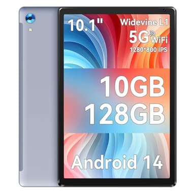Ainmel Tablet Android, 10 pollici Octa-Core Processore, 10 GB RAM 128 GB ROM, 1 TB TF Card Expand, 1280 x 800 IPS HD Touchscreen, 5G/2.4G WiFi, BT 5.0, 5 MP+8 MP Dual Camera Android Tablet (Grigio)