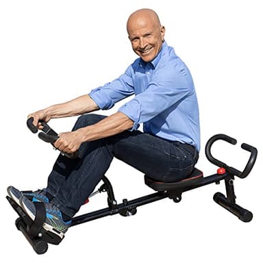 INVOGA GIORGIO MASTROTA Vogatore per casa Pieghevole Con Display e 12 Livelli di resistenza Salvaspazio e silenzioso Attrezzo Palestra Multifunzione Pettorali Glutei Addominali Gambe Braccia Aerobica