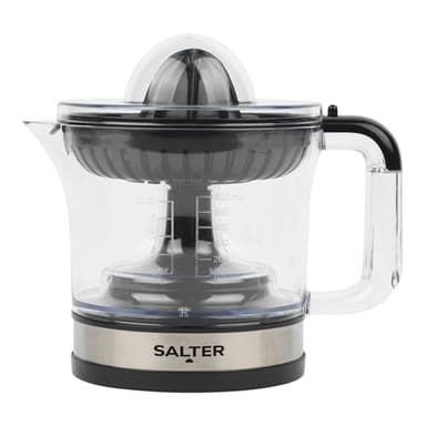 Salter Spremiagrumi Elettrico - Estrattore di succo di agrumi freschi, caraffa dosatrice da 600 ml, senza BPA, 2 coni di spremitura, filtro regolabile e controllo della polpa, EK5025FVDE