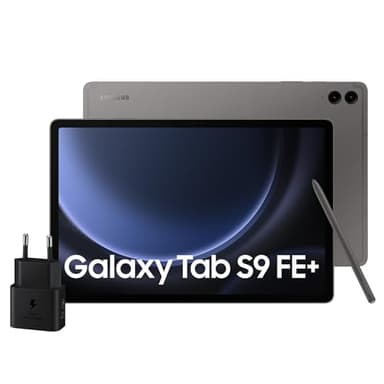 Samsung Galaxy Tab S9 FE+, Caricatore incluso, Display 12.4" TFT LCD PLS, Wi-Fi, RAM 12GB, 256GB, 10.090 mAh, Exynos 1380, Android 13, IP68, Gray, [Versione italiana] 2023
