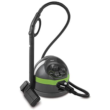 Polti Vaporetto Classic 65, Pulitore a vapore con Caldaia ad Alta Pressione Fino a 4 bar, Potenza 1500 W, Tappo di Sicurezza, Capacità 1,3 L, Made in Italy, 7 Accessori Inclusi, Grigio e Verde