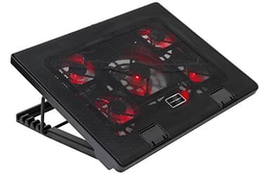 Mars Gaming MNBC2, Base PC, 5 ventole, LED rosso, 2 x USB 2.0, 17,35''', Nero