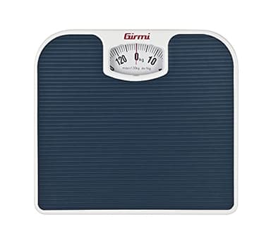 Girmi BP02 Bilancia Pesapersone Meccanica Analogica, 1 Kg/130 Kg, Quadrante grande, Pedana antiscivolo, Facile lettura, Design Vintage, Blu