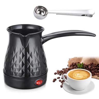 SPORWAY Caffettiera a induzione: caffettiera turca con misurino da caffè, caffettiera da 500 ml, caffettiera da campeggio, caffettiera turca