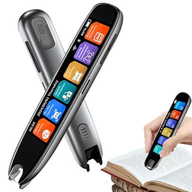 Vmxlso Penna Traduttore Multilingue, 142 Lingue Penna Scanner Traduttore, Scan Reader Pen con 3.7 Pollici Touchscreen, Offline 10 Lingue, Reale Time Scan Reader Pen per Dislessia, Penna Che Traduce