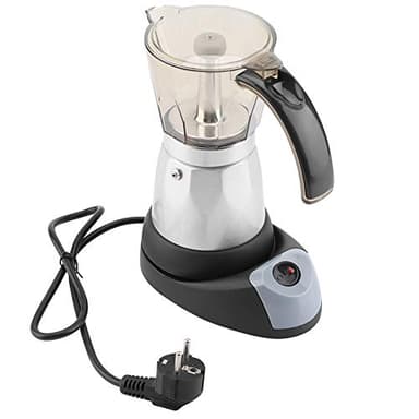 Pragmatic Caffettiera Moka, Caffettiera Elettrica, Macchina per Caffè Espresso, Cucina Domestica Staccabile Elettrica Caffettiera Espresso Moka, Capacità 6 Tazze, Autospegnimento, 480W, 220V