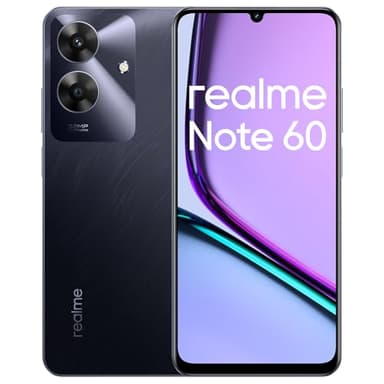 realme Note 60 Smartphone Android 14, 4G Telefono Cellulare Dual SIM, 90Hz Display LCD da 6.74", 4GB RAM 128GB ROM, Batteria da 5000 mAh, 32MP Fotocamera chiara, Octa Core, Nero, senza Adattatore