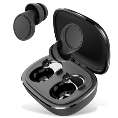 Tappi per orecchie, 35 dB Tappi orecchie dormire Riutilizzabile Silicone di protezione per l'udito con cancellazione del rumore, con 7 Paia in XS/S/M/L per dormire, viaggiare, Relax o concerti-Nero