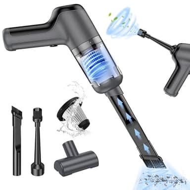 Unipampa Aspirabriciole Senza Fili, Aspirapolvere Auto Portatile, Aspiratore e Soffiatore, 4000mAh, Mini Aspirapolvere Portatile per Auto, Aspirabriciole Potente Ricaricabile Per Ufficio E Casa
