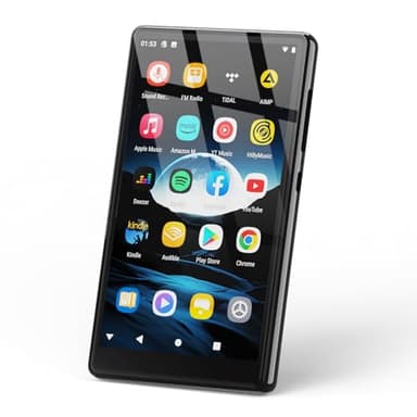 Lettore MP3 da 160 GB con Bluetooth e WiFi, lettore MP4 portatile Android da 5”, lettore per bambini con altoparlanti, suono HiFi, lettore musicale con Spotify, YouTube, Play Store
