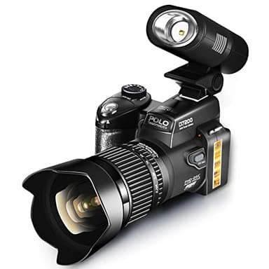 NBD Le Migliore Fotocamera Reflex Digitale Fotocamera con Teleobiettivo 24X, Obiettivo grandangolare 0,5X e Luce LED per Principianti in Fotografia