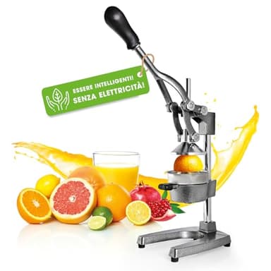 Lumaland Spremiagrumi Manuale Professionale - Spremi Melograno, Arance, Limoni, Agrumi - Spremiagrumi a Leva di alta qualità - Acciaio Inossidabile