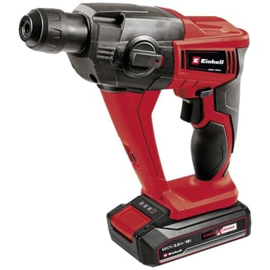 Einhell Tassellatore TE-HD 18 Li Kit (1x2,5 Ah) Power X-Change (li-ion, 18 V, 1,2 J, portaut. SDS Plus, cap. foratura calcestr. 12 mm, incl. 2,5 Ah batteria, caricabatteria, 5 punte, valigetta)