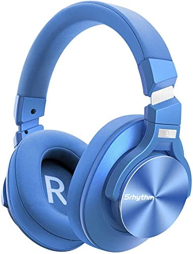 Srhythm NC75 Pro ANC Cuffie Wireless Bluetooth 5.0 Cancellazione Attiva del Rumore,Over Ear con Microfono Stereo Hi-Fi,Carica Rapida, 40 ore di Lavoro,per iPhone, Android, PC