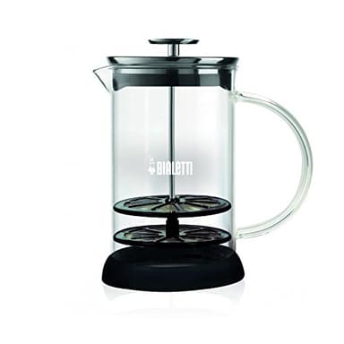 Bialetti Cappuccinatore, Crema Perfetta, Adatto all'utilizzo in Microonde, Lavabile in Lavastoviglie, 330 ml, Vetro
