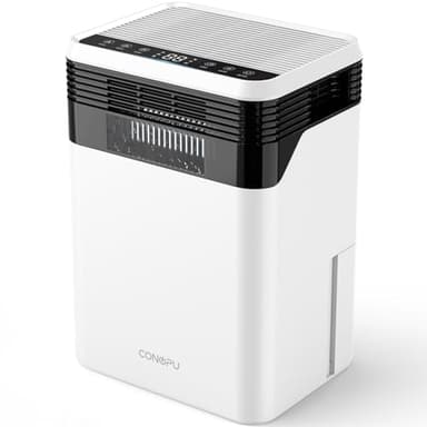 CONOPUPlus Deumidificatore 3L, Deumidificatore Casa Muffa, 1700ml/Giorno, Tecnologia a 4 Semiconduttori, Display Umidità in Tempo Reale, Timer, Deumidificatore Portatile 33dB per Camera da Letto 30㎡
