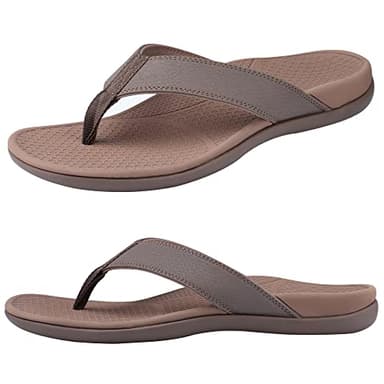 Everhealth Infradito Passeggio da Uomo con Supporto per Arco, Sandali Plantari di Supporto, Sandali Comodi per Fasciti Plantari, Piedi Piatti, Dolore al Tallone, Infradito Sandali da Spiaggia