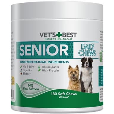 Vet's Best Daily Soft Chews - Integratori per cani anziani, 180 compresse
