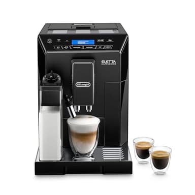 De'Longhi ECAM44.660.B Eletta Cappuccino MADE IN ITALY, Macchina da caffè con Caraffa Montalatte Automatica, Spegnimento Automatico, Pannello di Controllo Touch, Serbatoio acqua Removibile 2L, Nero