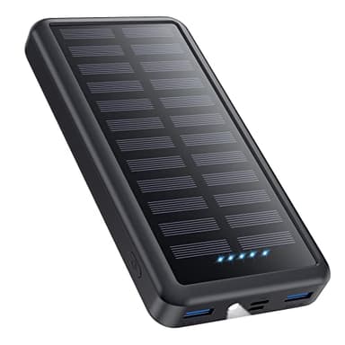Pxwaxpy Power Bank 26800mAh, 15W PD 3.0A [USB C Uscita & Ingresso] Ricarica Rapida Caricabatterie Solare Portatile, 3 Uscita Powerbank con LED Torcia Batteria Esterna per iPhone Samsung Huawei ecc