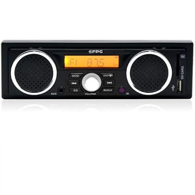 Autoradio PolarLander 1 Din 12V FM MP3 Bluetooth Autoradio Bluetooth Chiamata vivavoce In-Dash Stereo per auto integrato Porta ISO con due altoparlanti rumorosi