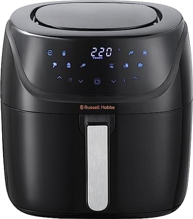 Russell Hobbs Friggitrice ad Aria XXL 8 l - Design Compatto, 10 Funzioni Pre-impostate di cottura - Temperatura Max 220°; Lavabile in lavastoviglie; Shake Alert; No olio, SatisFry Air Fryer 27170-56