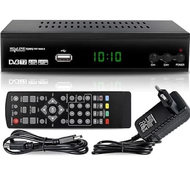 Tempo 4000 Decoder Digitale Terrestre DVB T2, HD, HDMI, Ricevitore TV, H.265 HEVC, USB, DVB-T2, 4K