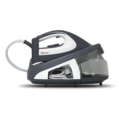 Polti Vaporella Simply VS10.12, Ferro da Stiro Generatore di Vapore con Serbatoio Estraibile da 1,5 L, Pressione Pompa Max 6,5 Bar, Funzione ECO, Grigio e Bianco