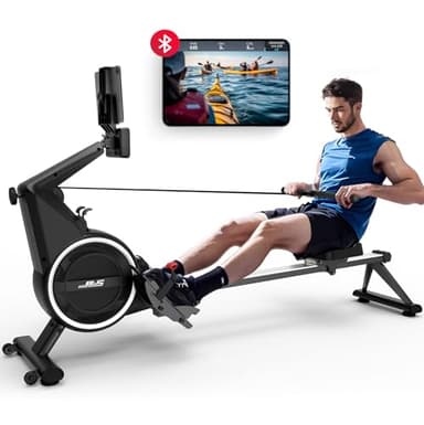 BOTORRO Vogatore Professionale per Casa BW5 Vogatore Magnetico e Aria Massimo 350 Libbre 10-Livelli Resistenza Facile da Montare Bluetooth LED Monitor Supporto Regolabile Adatto a Tutta La Famiglia