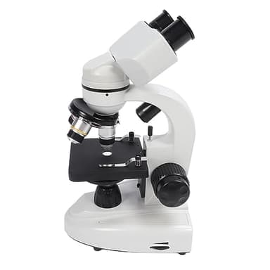 Microscopio Binoculare 40X‑5000X, Microscopio Biologico Professionale con 2 Oculari 10X e 2 Oculari 50X, Microscopio per Adulti e Bambini, Studenti per Uso Educativo Domestico