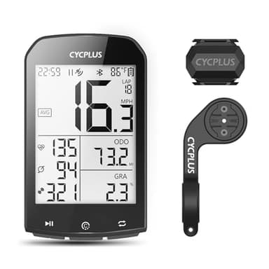 CYCPLUS Tachimetro e contachilometri per bici da bicicletta GPS impermeabile Contachilometri ANT + Wireless Ciclismo Bluetooth Compatibile con App Display LCD da 2,9 pollici con