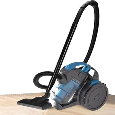 Aspirapolvere a cilindro, aspirapolvere a cilindro senza sacco potente da 2000 W con spazzola di pulizia girevole, contenitore for la polvere da 1,8 L facile da svuotare, pulizia multisuperficie