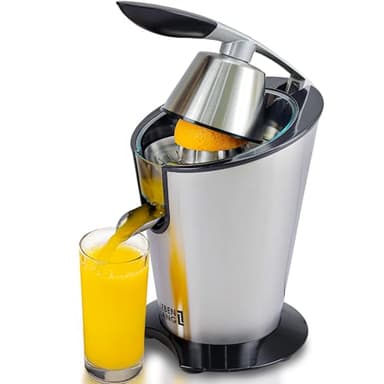 LEBENLANG Spremiagrumi elettrico 600W - Cono in acciaio inox & senza BPA I Spremi agrumi elettronico professionale I Spremuta arancia citrus Juicer machine I Spremi arance automatico melograno piccolo