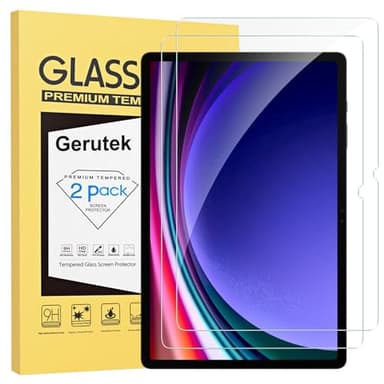 Gerutek Pellicola Protettiva per Samsung Galaxy Tab S9 FE/S9/S8/S7, Pellicola in Vetro Temperato Samsung Tab S9 [Ultra Trasparente] [AntiGraffio] [Installazione Facile] per Galaxy Tab S9 FE/S9 2023