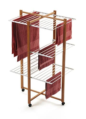 Arredamenti Italia Stendibiancheria KARISMA, Legno - Chiudibile - 25 mt stendibili - Finitura Ciliegio