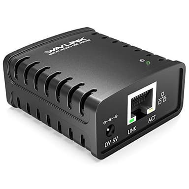 WAVLINK Server di stampa 10/100Mbps Ethernet a USB 2.0 Network LPR Print Server per Windows