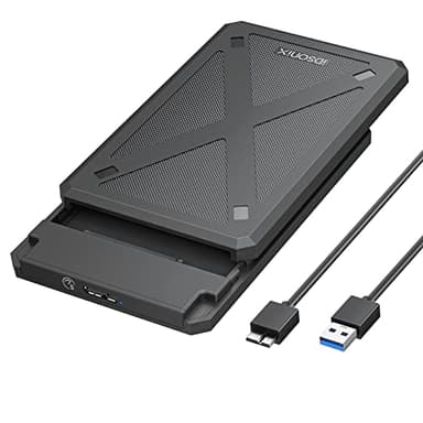 iDsonix Case HDD 2.5 per Sata III 7mm/9.5mm SSD Usb 3.0, Supporto UASP & Tool Free Hard Disk Esterno Box Caso Nero