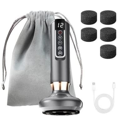 Velessa Massaggiatore Anticellulite, Coppettazione Elettrica, Velora Set Massaggiatore Di Bellezza Anti Cellulite Cupping Vacuum (Grigio)