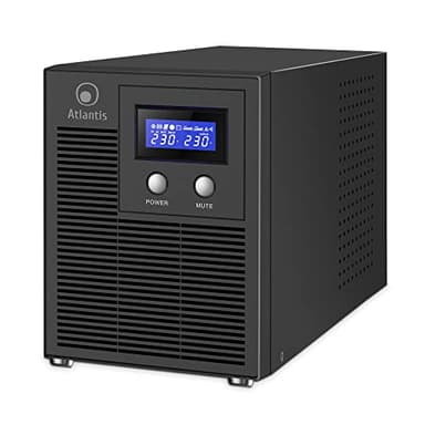 Atlantis A03-HP3003P Gruppo di Continuità Onda Sinusoidale Pura 2000VA 1400W Line Interactive, display LCD, porta USB-HID, 6 uscite IEC, 2 batterie 12V-9Ah, porta seriale RS232, slot per SNMP, softwar