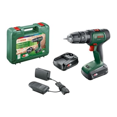 Bosch Home and Garden 06039D4102 Trapano Battente-Avvitatore a Batteria UniversalImpact (2 Batterie, in Valigetta), Mandrino 10 mm, UniversalImpact 18V