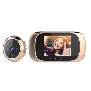 Splenssy Spioncino Digitale per Porta con Schermo LCD da 2,8 Pollici, Supporto Visione Notturna Servizio Fotografico, Videosorveglianza Digitale Della Porta per Home Security (Oro)