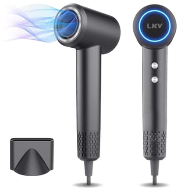 LKV Asciugacapelli Ionico Phone Capelli Professionale ioni Phon con Diffusore Phon Capelli 200 Milioni di Ioni Negativi AC motore Fono Capelli Ionico 110.000 giri/min per Asciugatura Rapida