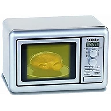 Theo Klein 9492 Forno a microonde Miele, Piatto girevole a batterie, Orologio con diverse impostazioni di tempo e segnale sonoro, 25 x 16 x 17,5 cm, Giocattolo per bambini a partire dai 3 anni di età