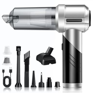 NVKHG Aspirabriciole Senza Fili, 18000Pa Aspirapolvere Auto Portatile, Pieghevole Aspiratore e Soffiatore con Motore Brushless, Mini Aspirapolvere Potente per Auto Casa Ufficio Peli di Domestici