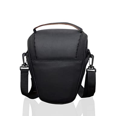 HIUOUIH Borsa Fotografica SLR Borsa Fotocamera Custodia per Macchine Fotografiche Reflex Compatta Videocamera Fondina con Tracolla Regolabile Impermeabile, Nero